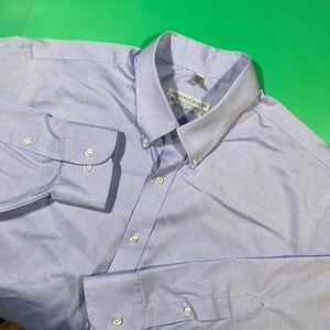 Geoffrey Beene Mens Dress Shirt Regular Fit Light Blue‎ Large 16 1/2